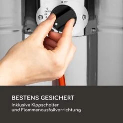 Heatwave Gasheizstrahler 10 KW (728 G/h) Bodenrollen Schutzcover Piezozündung -Einrichtungsgeschäft 10035957 de 0004 logo