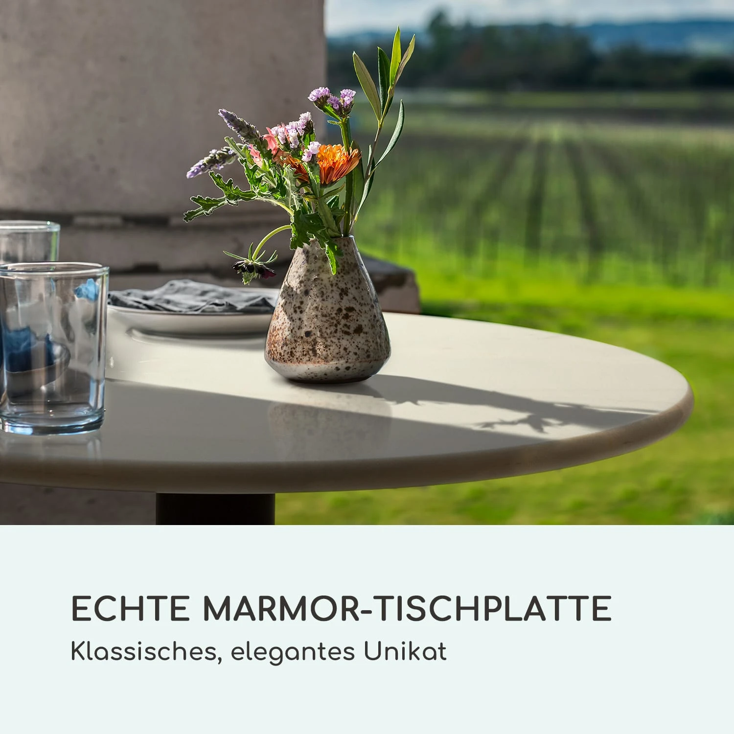 Patras Pearl Bistro-Tisch Jugendstil Marmor Ø 60 Cm H 75 Cm Gusseisern 5 Patras Pearl Bistro-Tisch Jugendstil Marmor Ø 60 Cm H 75 Cm Gusseisern – Bild 3