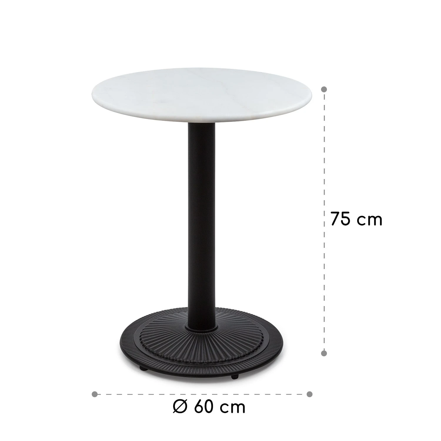 Patras Pearl Bistro-Tisch Jugendstil Marmor Ø 60 Cm H 75 Cm Gusseisern 10 Patras Pearl Bistro-Tisch Jugendstil Marmor Ø 60 Cm H 75 Cm Gusseisern – Bild 8