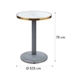 Patras Jewel Marmor-Tisch Jugendstil Ø: 57,5 Cm H: 75 Cm Gusseiserner Standfuß -Einrichtungsgeschäft 10035983 yy 0008 logo