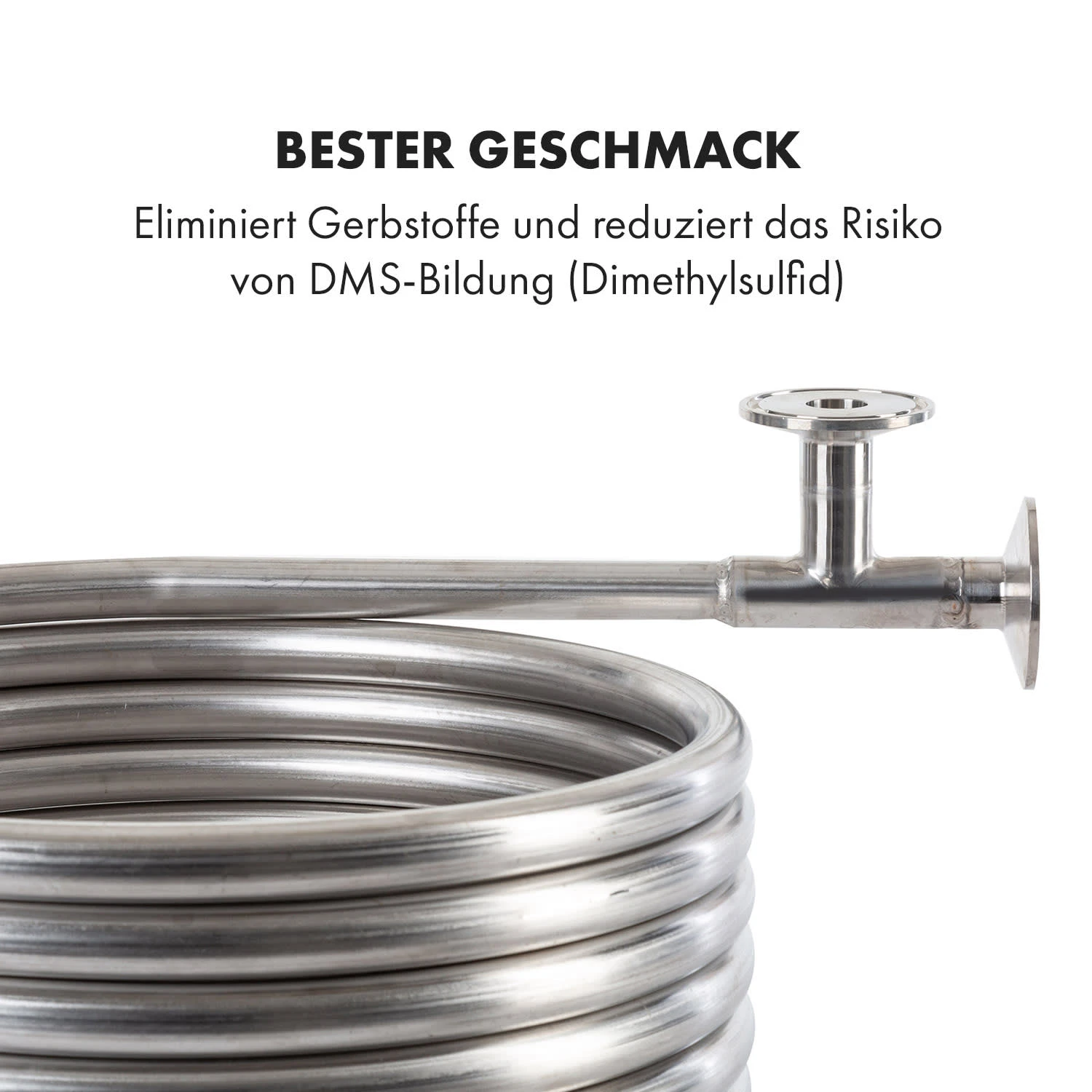 Counterflow Gegenstromkühler Ø28cm 9 Schleifen 304 Edelstahl 7 Counterflow Gegenstromkühler Ø28cm 9 Schleifen 304 Edelstahl – Bild 5