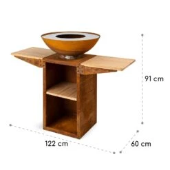 Savage 2.0 Tall Feuerschale Mit Grill Bambus-Seitentische Inkl. Wetterschutz -Einrichtungsgeschäft 10036087 yy 0009 logo