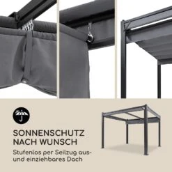 Pantheon Cortina Pergola Ersatzdach 200 G/m² Polyester-Tuch 3x3 M Inkl. Seilzug -Einrichtungsgeschäft 10036113 de 0003 logo