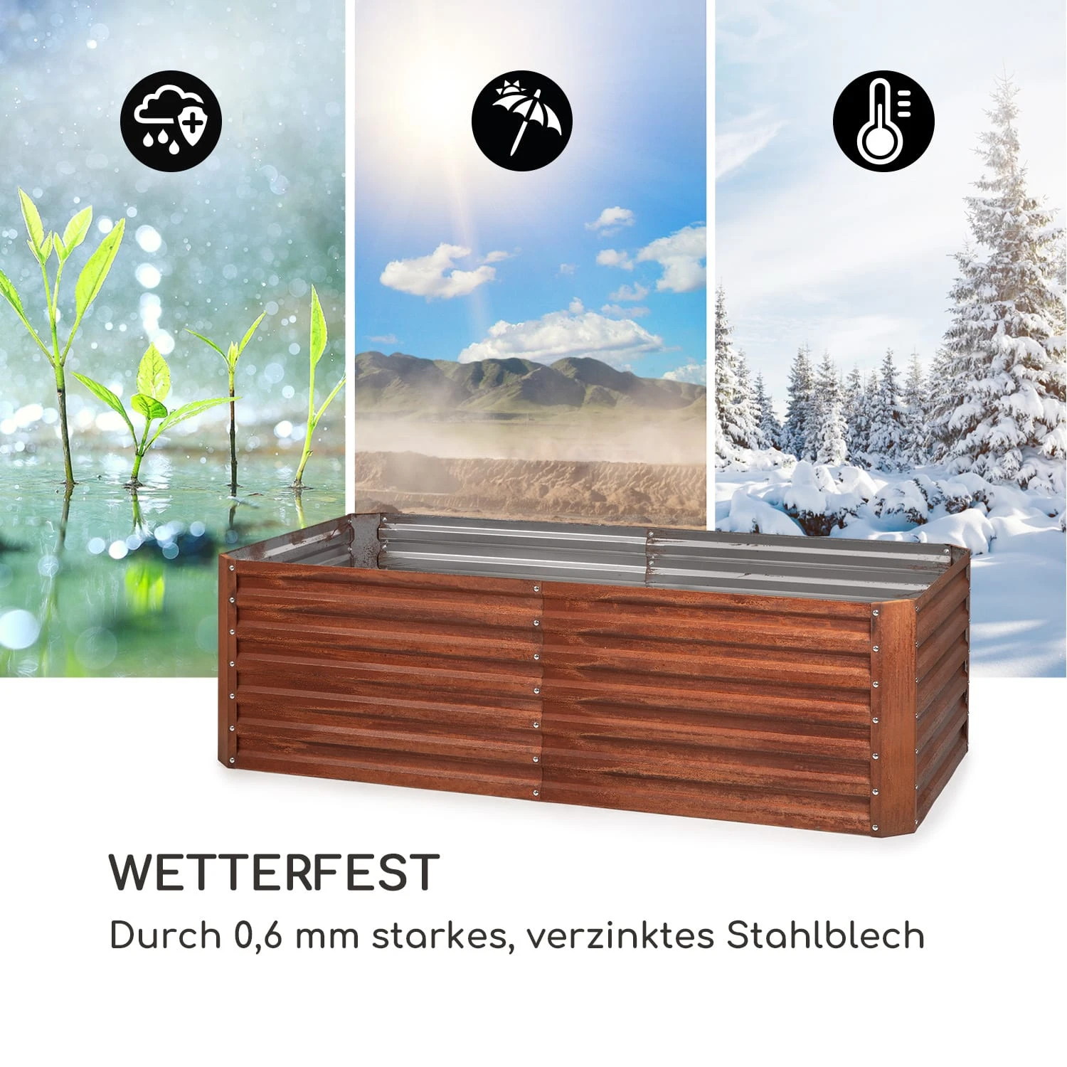 Rust Grow Hochbeet Gartenbeet Verzinktes Stahlblech Rost-Finish 8 Rust Grow Hochbeet Gartenbeet Verzinktes Stahlblech Rost-Finish – Bild 6