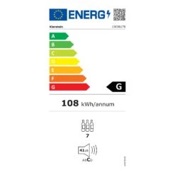 Vinovilla 7 Built-in Uno Onyx Einbau-Weinkühlschrank Glas Edelstahl -Einrichtungsgeschäft 10036178 energy label