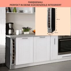 Vinovilla 7 Built-in Uno Einbau-Weinkühlschrank Glas Edelstahl -Einrichtungsgeschäft 10036179 DE 0006 usp