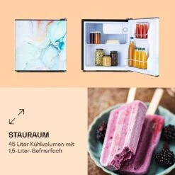 CoolArt 45L Mini-Kühlschrank EEK F Gefrierfach 1,5l Designtür -Einrichtungsgeschäft 10036181 de 0003 logo