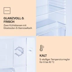 CoolArt 79L Kühl-Gefrier-Kombination EEK F Gefrierfach 9l Designtür -Einrichtungsgeschäft 10036184 de 0005 logo