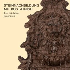 Löwenstein Wandbrunnen 2W Solar-Pumpe Polyresin 4 Weiße LED 5m Kabel -Einrichtungsgeschäft 10036333 de 0005 logo