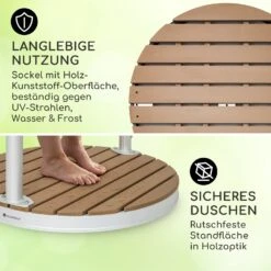 Sumatra Falls Round Gartendusche WPC Aluminium Ø 80 Cm Rund -Einrichtungsgeschäft 10036349 de 0003 usp