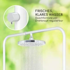 Sumatra Falls Round Gartendusche WPC Aluminium Ø 80 Cm Rund -Einrichtungsgeschäft 10036349 de 0004 usp