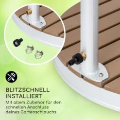 Sumatra Falls Round Gartendusche WPC Aluminium Ø 80 Cm Rund -Einrichtungsgeschäft 10036349 de 0005 usp