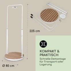 Sumatra Falls Round Gartendusche WPC Aluminium Ø 80 Cm Rund -Einrichtungsgeschäft 10036349 de 0006 usp