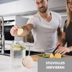Glaswerk Livenza Wasserkrug 1,5 Liter Borosilikatglas Edelstahlsieb Deckel -Einrichtungsgeschäft 10036358 de 0002 logo