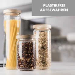Glaswerk Lovage Vorratsgläser 0,75 1,1 1,5 L 3er Set Borosilikatglas Akazienholzdeckel Silikon -Einrichtungsgeschäft 10036372 de 0002 logo