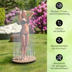Sumatra Breeze Round Gartendusche WPC Aluminium 70x55cm Rund -Einrichtungsgeschäft 10036437 de 0002 usp
