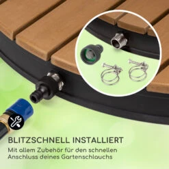 Sumatra Breeze Round Gartendusche WPC Aluminium 70x55cm Rund -Einrichtungsgeschäft 10036437 de 0005 usp