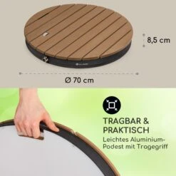 Sumatra Breeze Round Gartendusche WPC Aluminium 70x55cm Rund -Einrichtungsgeschäft 10036437 de 0006 usp