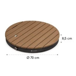 Sumatra Breeze Round Gartendusche WPC Aluminium 70x55cm Rund -Einrichtungsgeschäft 10036437 yy 0011 dimensions