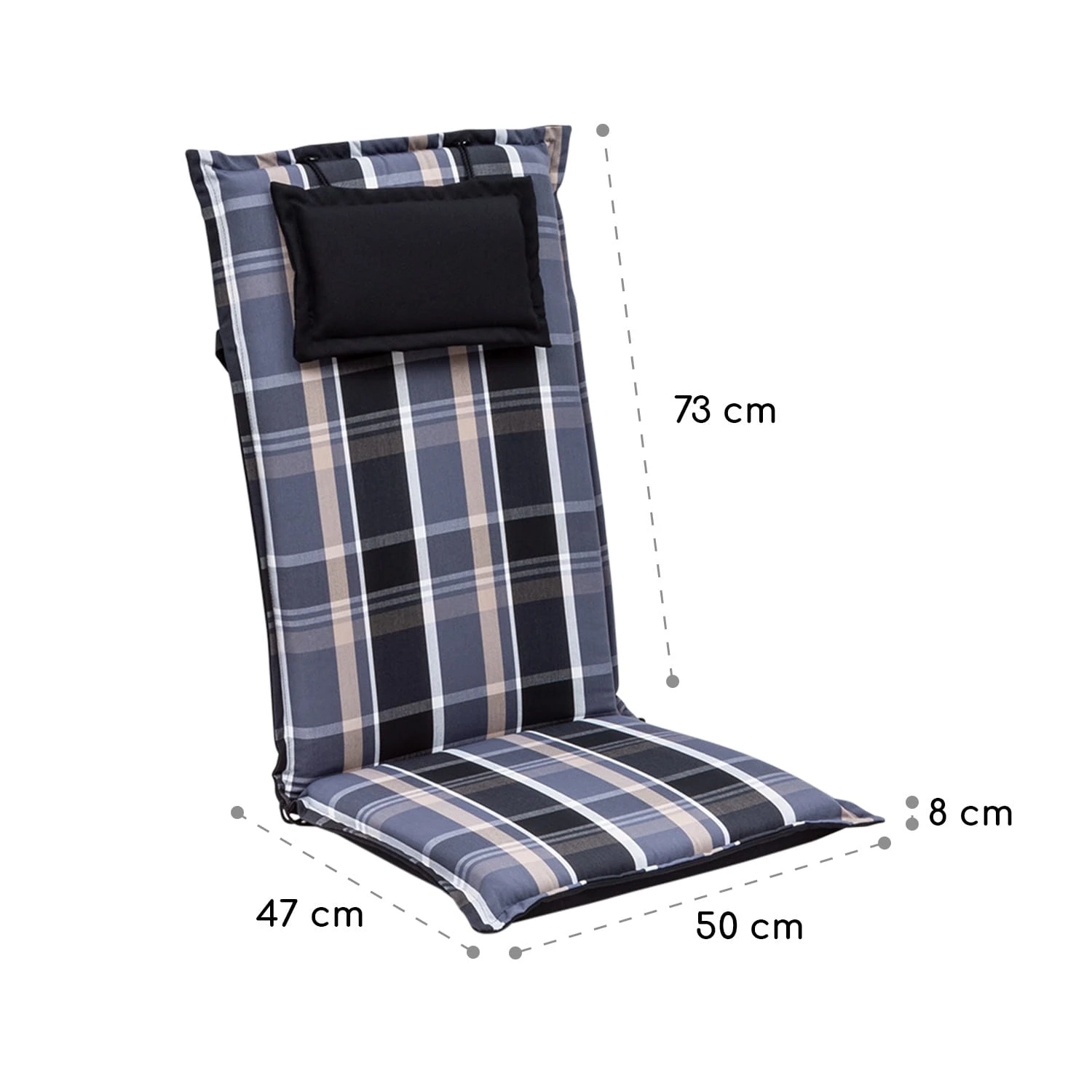 Elbe Polsterauflage Sesselauflage Hochlehner Gartenstuhl 50x120x8cm 7 Elbe Polsterauflage Sesselauflage Hochlehner Gartenstuhl 50x120x8cm – Bild 5