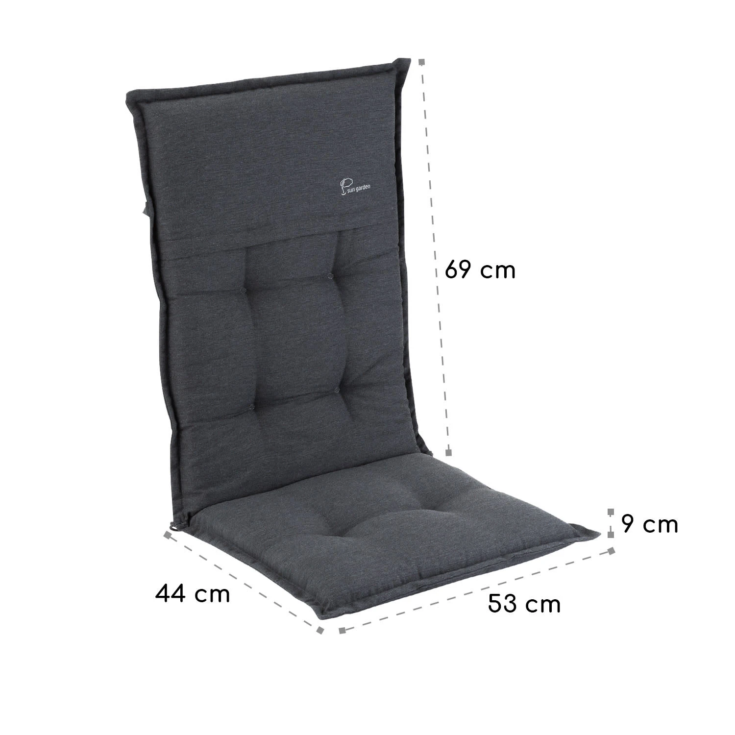 Coburg Polsterauflage Sesselauflage Gartenstuhl Polyester 53x117x9cm 7 Coburg Polsterauflage Sesselauflage Gartenstuhl Polyester 53x117x9cm – Bild 5