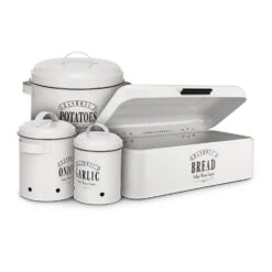 Georgia Vorratsbehälter 3er-Set Emaille-Stahlblech Vintage Rostfrei -Einrichtungsgeschäft 10037447 yy 0005 logo