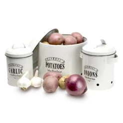 Georgia Vorratsbehälter 3er-Set Emaille-Stahlblech Vintage Rostfrei -Einrichtungsgeschäft 10037447 yy 0006 logo