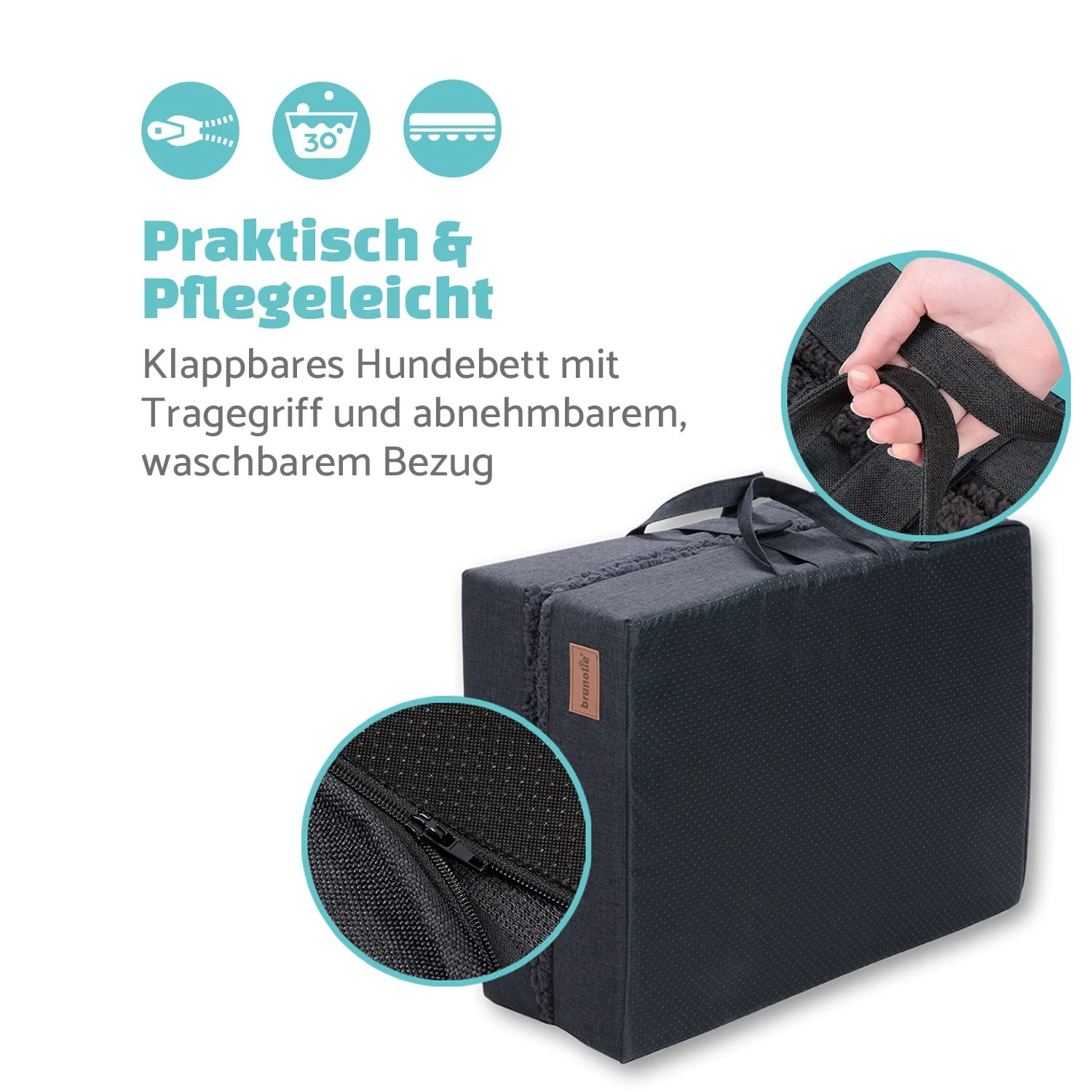 Hundebett Hundematte | Waschbar | Orthopädisch | Rutschfest | Atmungsaktiv | Klappbar Memory-Schaum | Größe M (80 X 8 X 55 Cm) 7 Hundebett Hundematte | Waschbar | Orthopädisch | Rutschfest | Atmungsaktiv | Klappbar Memory-Schaum | Größe M (80 X 8 X 55 Cm) – Bild 5