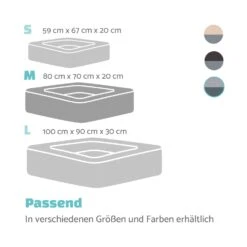 Emma Hundebett Hundekorb | Waschbar | Rutschfest | Atmungsaktiv | Wendematratze | Kissen | Größe M (80 X 20 X 70 Cm) -Einrichtungsgeschäft 10037611 de 0007 logo