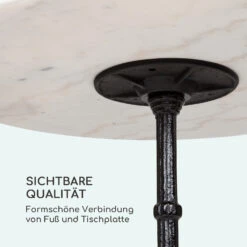 Patras Bistro-Tisch Marmortischplatte Ø60cm Gusseiserner Standfuß 15 Patras Bistro-Tisch Marmortischplatte Ø60cm Gusseiserner Standfuß -Einrichtungsgeschäft 10037740 de 0006 logo