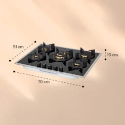 Goldflame 5 Prime Gaskochfeld 5-flammig Messing-Brenner Glaskeramik 15 Goldflame 5 Prime Gaskochfeld 5-flammig Messing-Brenner Glaskeramik -Einrichtungsgeschäft 10037808 yy 0007 logo