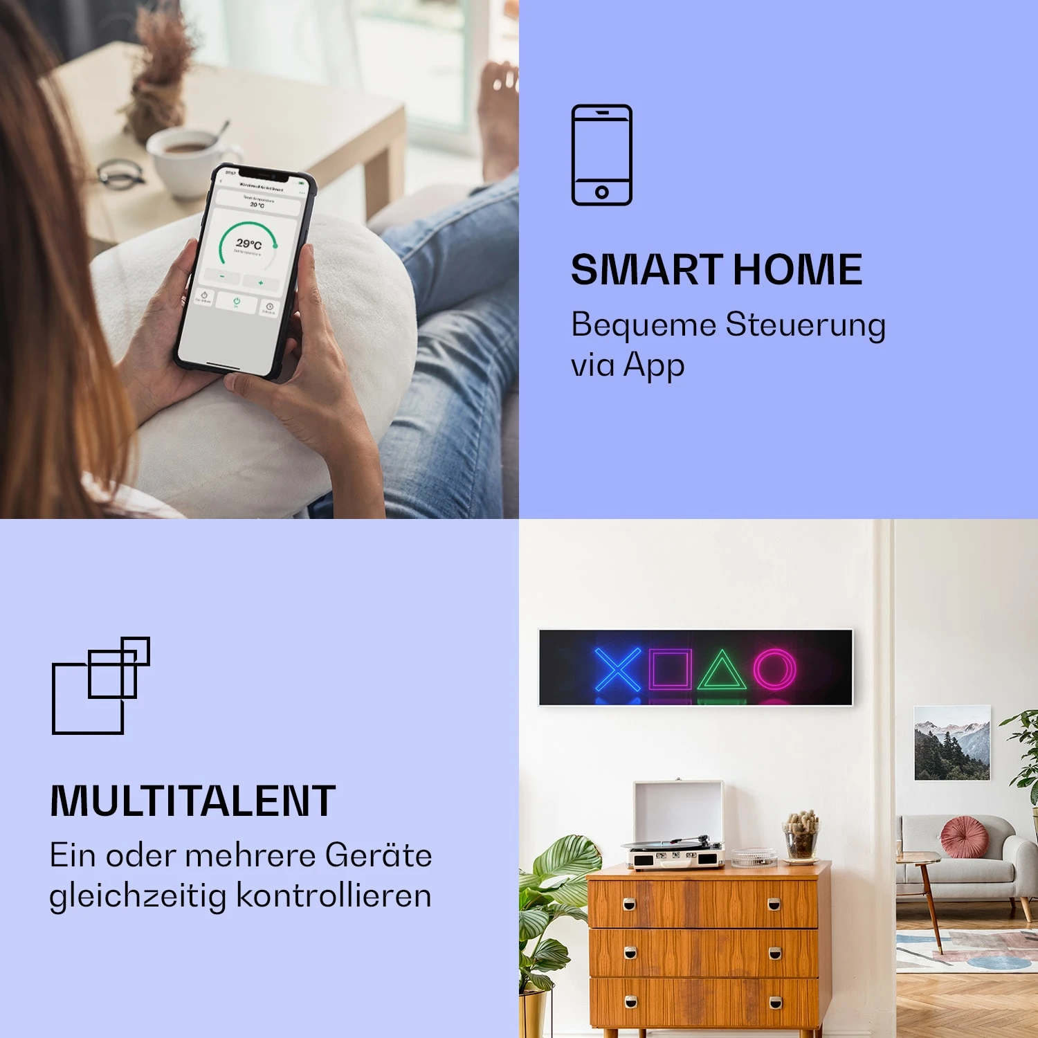 Wonderwall Air Art Smart Infrarotheizung Spiel 120x30cm 350W 4 Wonderwall Air Art Smart Infrarotheizung Spiel 120x30cm 350W – Bild 2