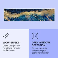 Wonderwall Air Art Smart Infrarotheizung Blauer Marmor 120x30cm 350W -Einrichtungsgeschäft 10037850 de 0006 logo