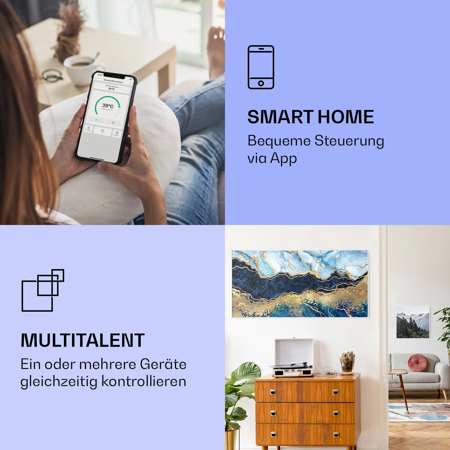 Wonderwall Air Art Smart Infrarotheizung Blauer Marmor 120x60cm 700W 4 Wonderwall Air Art Smart Infrarotheizung Blauer Marmor 120x60cm 700W – Bild 2