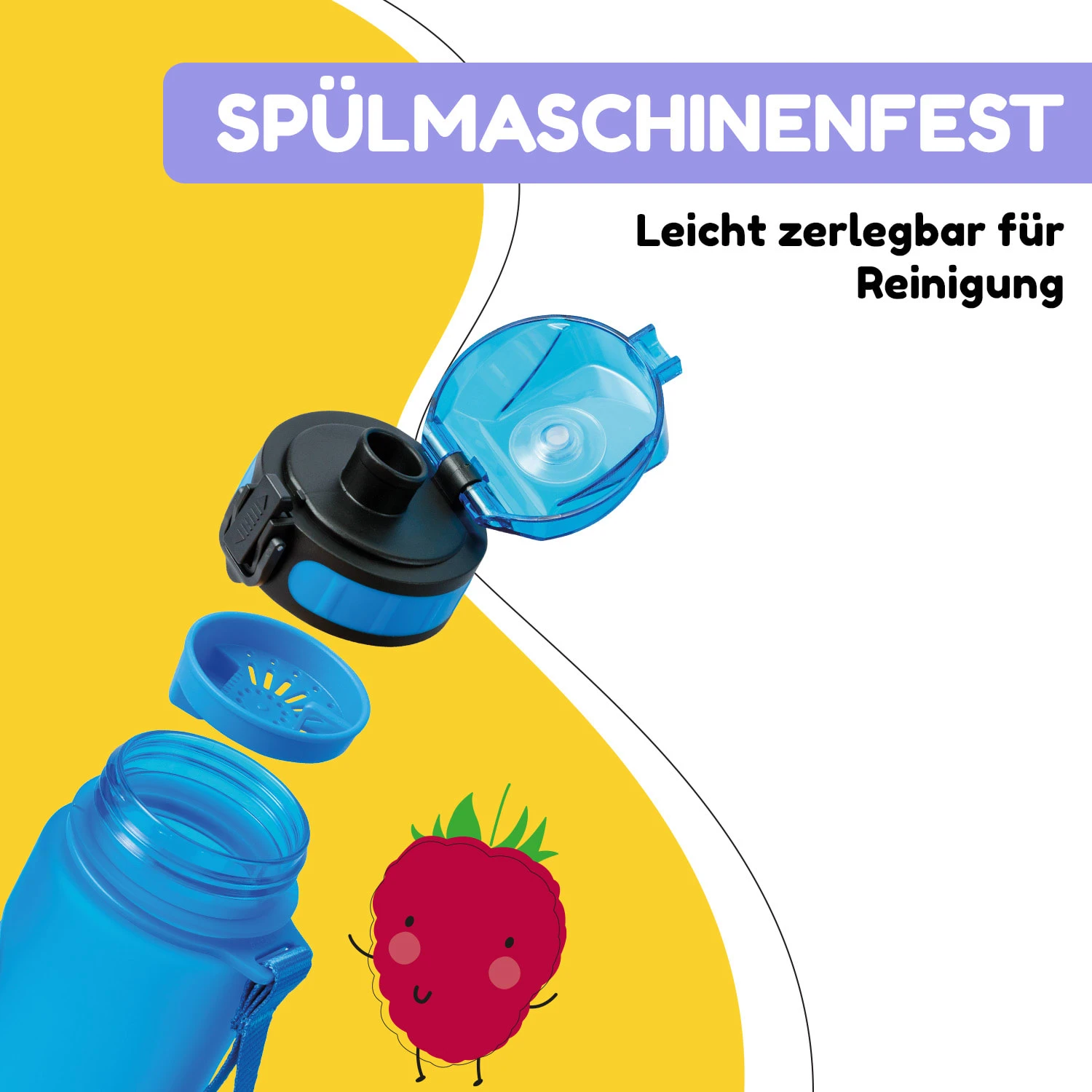 Schmatzfatz Trinkflasche Sportflasche 500 Ml 24 Cm Tritan 6 Schmatzfatz Trinkflasche Sportflasche 500 Ml 24 Cm Tritan – Bild 4