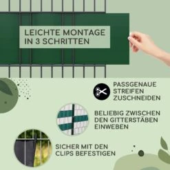 Sichtschutzstreifen Zaunblenden PVC-Hartplastik 2,53 X 0,19 M -Einrichtungsgeschäft 10037994 de 0004 usp