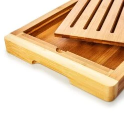 Brotschneidebrett Mit Krümelfach Bambus 38 X 3 X 25,5 Cm (BxHxT) Recycelbar -Einrichtungsgeschäft 10038056 yy 0003 logo