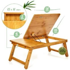 Bett-Tablett Klappbar Laptoptisch Höhenverstellbar 21-29 Cm Bambus -Einrichtungsgeschäft 10038060 yy 0008 logo