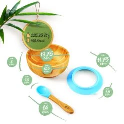 Kindergeschirr Mit Bambusschale Und Löffel 400 Ml Inkl. Saugnapf Ø: 13,7 Cm -Einrichtungsgeschäft 10038070 yy 0006 logo