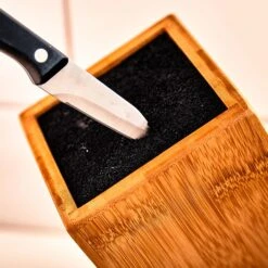 Messerblock, Schief PET-Borsteneinsatz Für 5-10 Messer, Bambus -Einrichtungsgeschäft 10038080 yy 0005 logo