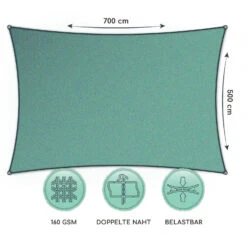 Rechteckiges Sonnensegel 5x7 M Mit Befestigungsringen Polyester Luftdurchlässig -Einrichtungsgeschäft 10038166 de 0006 logo