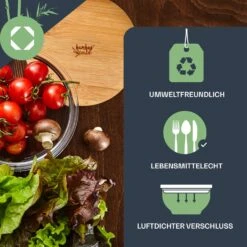 Salatschüssel 465 Ml Bambusdeckel Verschließbar BPA-frei Größe XS -Einrichtungsgeschäft 10038273 de 0003 logo