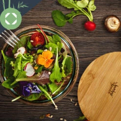 Salatschüssel 465 Ml Bambusdeckel Verschließbar BPA-frei Größe XS -Einrichtungsgeschäft 10038273 yy 0006 logo