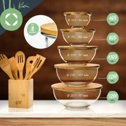Salatschüssel 465 Ml Bambusdeckel Verschließbar BPA-frei Größe XS -Einrichtungsgeschäft 10038273 yy 0008 logo