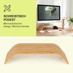 Design-Monitorhalter 52,5x10x24 Cm Belastbar Mit 12 Kg Bis 12" Bambus -Einrichtungsgeschäft 10038279 de 0005 logo