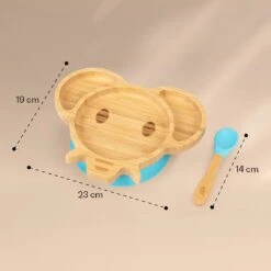 Kindergeschirr Bambusteller & Löffel 250 Ml Inkl. Saugnapf 18 X 18 Cm -Einrichtungsgeschäft 10038286 yy 0006 logo