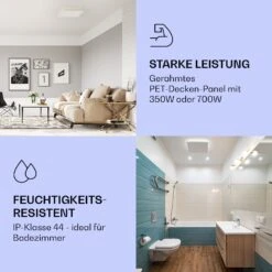 Wondersky Decken-Infrarotheizstrahler 350W 60 X 6,5 X 60 Cm (BxHxT) IP44 -Einrichtungsgeschäft 10038378 de 0005 logo