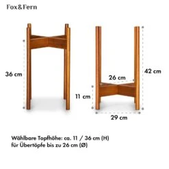 Zeist Pflanzenhalter 2 Höhen Kombinierbar Steck-Design Naturbelassen -Einrichtungsgeschäft 10038437 de 0006 usp