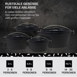 Galloway Dutch Oven 4.5 BBQ-Topf Gusseisen Größe S / 4.5 Qt 14 Galloway Dutch Oven 4.5 BBQ-Topf Gusseisen Größe S / 4.5 Qt -Einrichtungsgeschäft 10038580 de 0006 usp