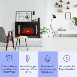 Studio Loft 2 Elektrokamin 1900 W LED-Technik Fernbedienung -Einrichtungsgeschäft 10038618 de 0003 usp